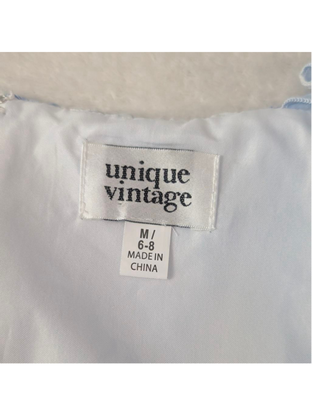 Unique Vintage Cloud Print Belle Babydoll Dress - Medium - Picture 4 of 7
